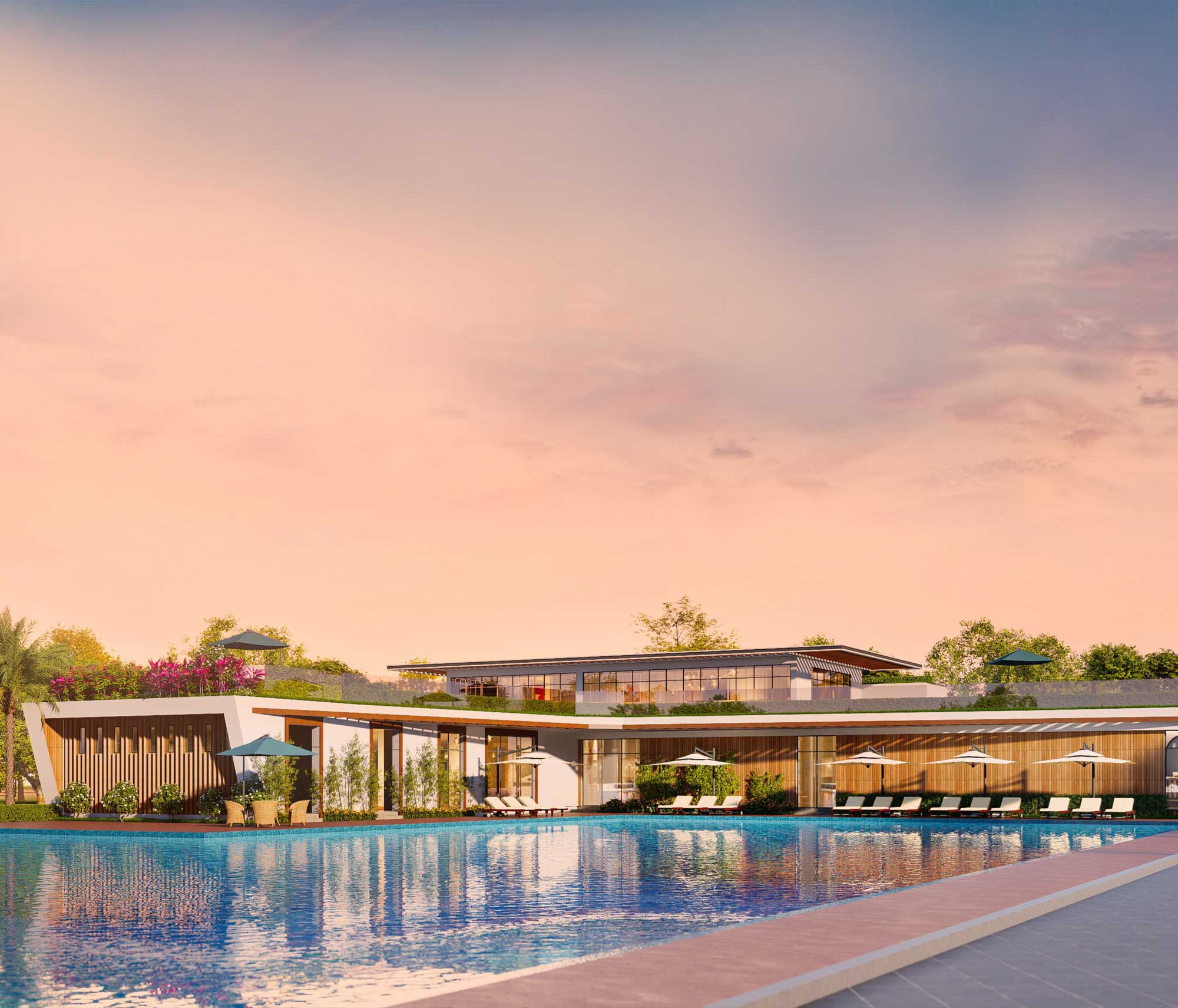 Bể bơi ngo&agrave;i trời v&agrave; khu Wellness Center đẳng cấp tại Vin T&agrave;m X&aacute;